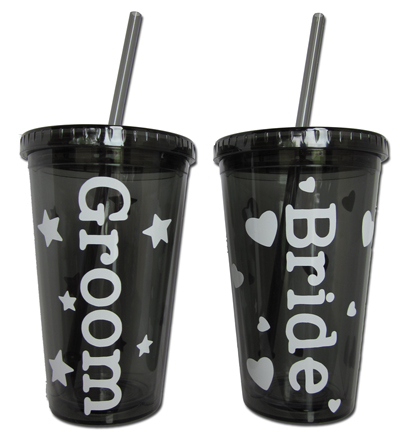 Acrylic Cups (Bride-Groom)
