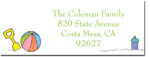 Blue Mug Designs Return Address Labels - Kid Trio At beach (BTL-405)