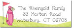 Blue Mug Designs Return Address Labels - Baby Girl Golfer (BTL-836)