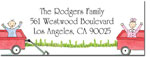 Blue Mug Designs Return Address Labels - Boy/Girl Twin Wagons (BTL-850)