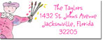 Blue Mug Designs Return Address Labels - Girl Artist (BTL-874)