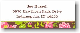 Boatman Geller Address Labels - Brown Floral