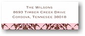 Address Labels by Boatman Geller - Pink and Brown Damask