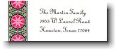 Boatman Geller Address Labels - Pink & Black Floral Band