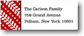 Boatman Geller Holiday Address Labels - Mod Vines Red (#17507)