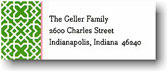 Boatman Geller Holiday Address Labels - Mod Lattice Green (#17516)
