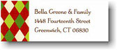 Boatman Geller Holiday Address Labels - Harlequin Red (#17520)