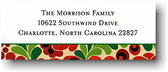 Boatman Geller Holiday Address Labels - Peony Red And Green (#17530)