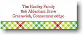 Boatman Geller Holiday Address Labels - Gingham Check Green (#17545)