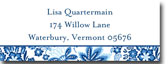 Boatman Geller Address Label - Willow Floral Blue (19518)