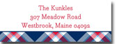 Boatman Geller Address Label - Ashley Plaid Navy (19520)