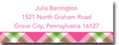 Boatman Geller Address Label - Ashley Plaid Pink (19521)