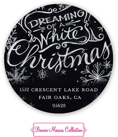 Bonnie Marcus Personalized Return Address Labels - Dreaming Of White Christmas (DOWRSTH)