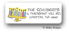 Dinky Designs Holiday Cards - Menorah and Dreidels (HC-008M)