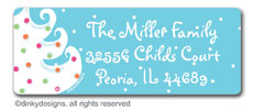Dinky Designs - Holiday Address Labels (Blue - white Christmas) (RA-828B)