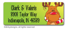 Dinky Designs - Holiday Address Labels (Bruce Reindeer) (RA-832B)