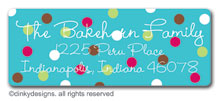 Dinky Designs - Holiday Address Labels (Blue cranberry polka dots) (RA-845B-02)
