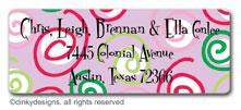 Dinky Designs - Holiday Address Labels (Curly swirly dots - lilac) (RA-858C)
