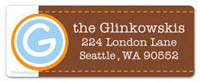 Dinky Designs Address Labels - Blue Chocolate Stitch (RA-882B)