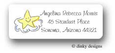 Dinky Designs Address Labels - Angel, star and heaven, baby girl (RAL-103A)