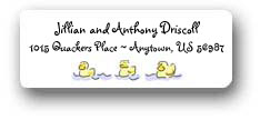 Dinky Designs Address Labels - Bassinet & big sister, girl  (RAL-112B)