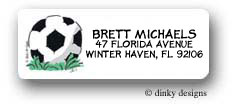 Dinky Designs Address Labels - Soccer ball (RAL-116S)