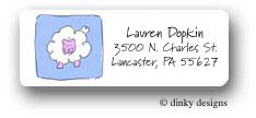 Dinky Designs Address Labels - Baby block decor - sheep (RAL-121B-02)