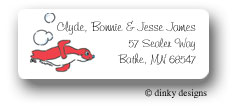 Dinky Designs Address Labels - Baby bubble bath (RAL-152B)