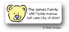 Dinky Designs Address Labels - Baby makes three (RAL-153B)