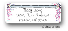 Dinky Designs Address Labels - Baton and tasils (RAL-299B)