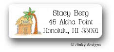 Dinky Designs Address Labels - Aloha hut (RAN-106V-03)