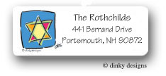 Dinky Designs Address Labels - Star of David (RASH-004S)