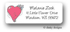 Dinky Designs Address Labels - Happy hearts (RASH-005H)