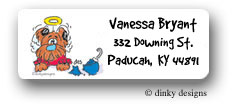 Dinky Designs Address Labels - Puppy & broken ornament (RASH-005P-02)