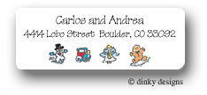 Dinky Designs Address Labels - Christmas ornaments (RASH-020C-01)
