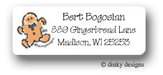 Dinky Designs Address Labels - Christmas gingerbread (RASH-020C-04)