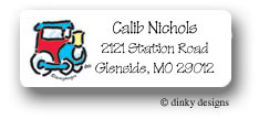 Dinky Designs Address Labels - Christmas train (RASH-020C-05)