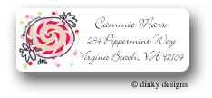 Dinky Designs Address Labels - Peppermint wrap (RASH-022P-01)