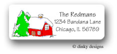 Dinky Designs Address Labels - House with evergreen (RASH-103H)