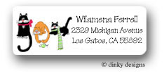 Dinky Designs Address Labels - Joy cats (RASH-152J)