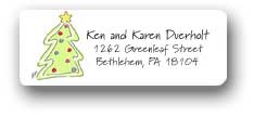 Dinky Designs Address Labels - Gingerbread tree (RASH-154G-01)