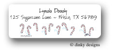 Dinky Designs Address Labels - Candy cane (RASH-154G-04)