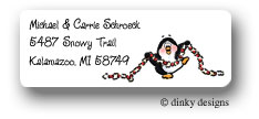 Dinky Designs Address Labels - Penguin & popcorn (RASH-159P)