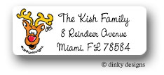 Dinky Designs Address Labels - Eight tiny reindeer (RASH-161E)