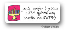Dinky Designs Address Labels - Hanukkah candles (RASH-303H)