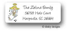 Dinky Designs Address Labels - Angel with harp (RASH-306A-02)