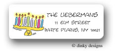 Dinky Designs Address Labels - Menorah (RASH-308M-01)