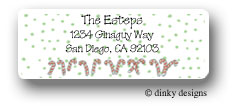 Dinky Designs Address Labels - Candy cane & spots (RASH-410C-01)