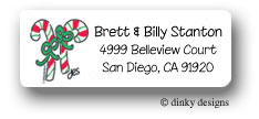 Dinky Designs Address Labels - Candy cane duo (RASH-413C-04)