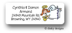 Dinky Designs Address Labels - Cherub with harp (RASH-413C-06)